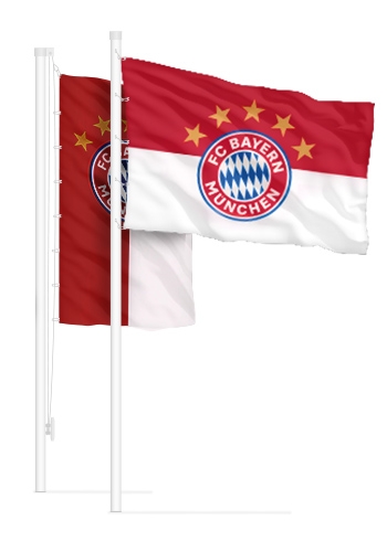 FC Bayern München Fahne mit 5 Sterne - Lansche Fahnen